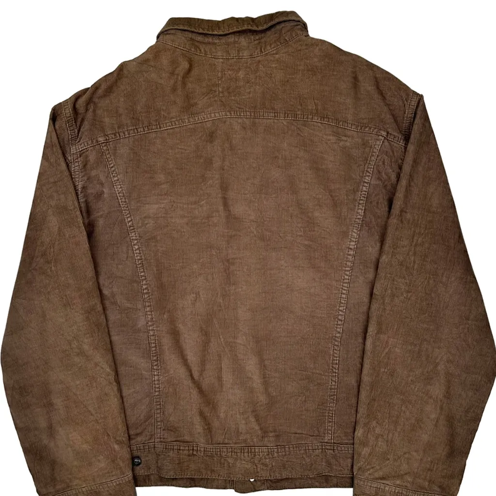 Slim Lee Trucker Cord Jacket - 2XL Brown Cotton - Image 8