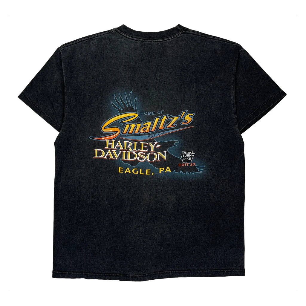 Smaltz'S Harley Davidson Harley Davidson Graphic T-Shirt - Large Black Cotton - Image 2