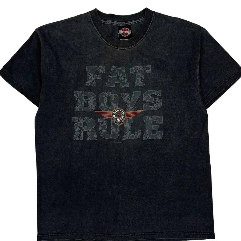 Smaltz'S Harley Davidson Harley Davidson Graphic T-Shirt - Large Black Cotton - Image 5