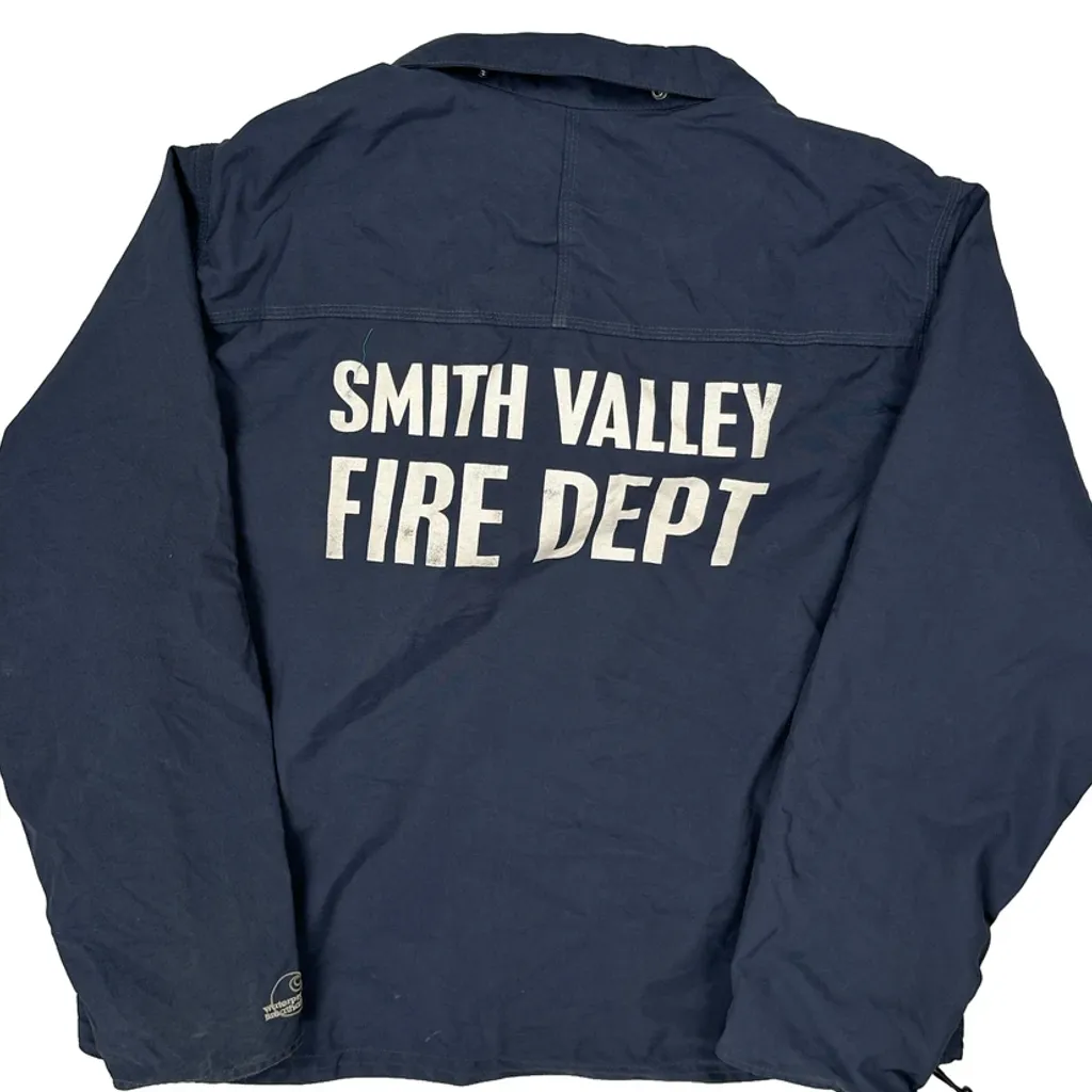 Smith Valley Fire Dept. Carhartt Jacket - Large Blue Nylon - Image 7