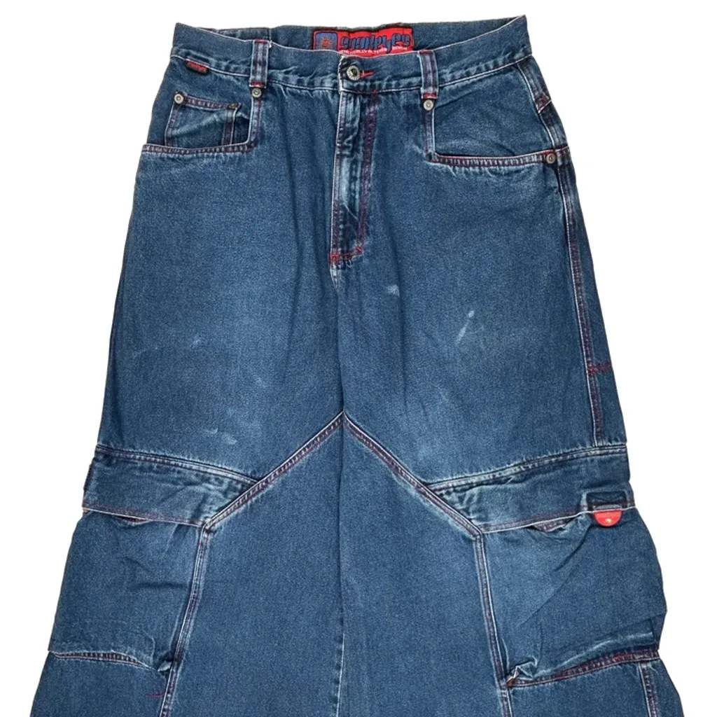 Snake Eyes Baggy Jeans - 28W 28L Blue Denim - Image 10