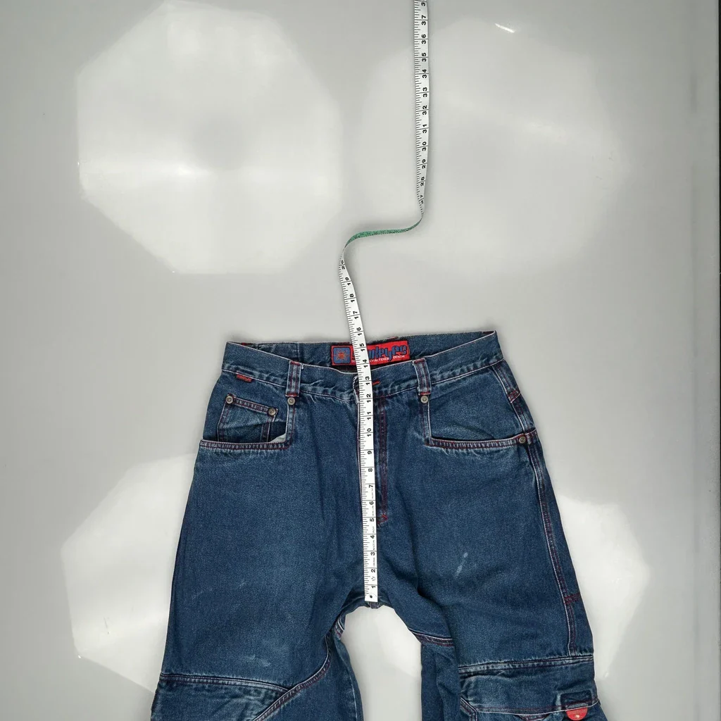 Snake Eyes Baggy Jeans - 28W 28L Blue Denim - Image 4