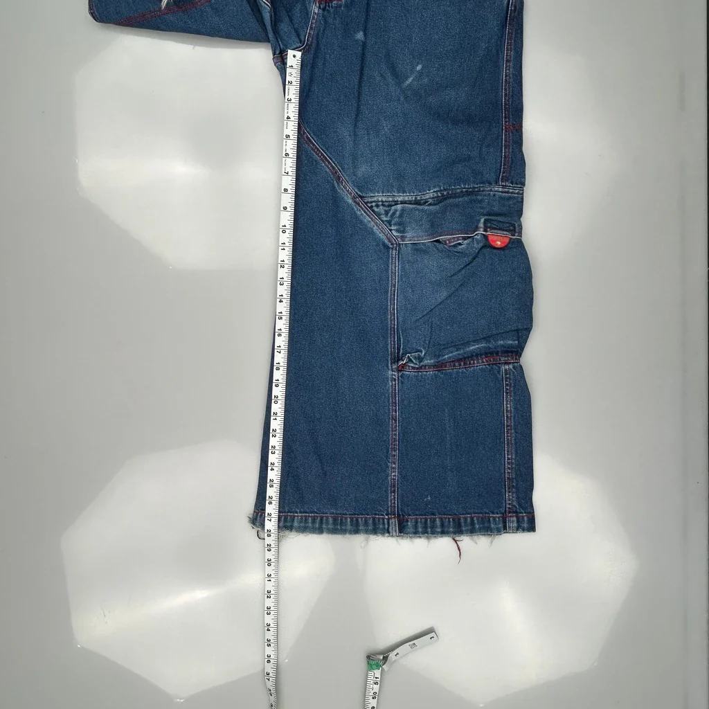 Snake Eyes Baggy Jeans - 28W 28L Blue Denim - Image 5