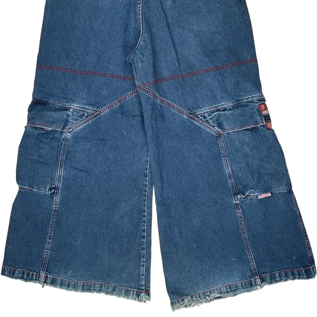 Snake Eyes Baggy Jeans - 28W 28L Blue Denim - Image 8