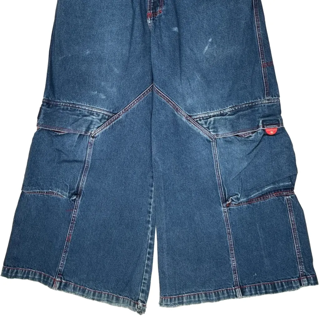 Snake Eyes Baggy Jeans - 28W 28L Blue Denim - Image 9