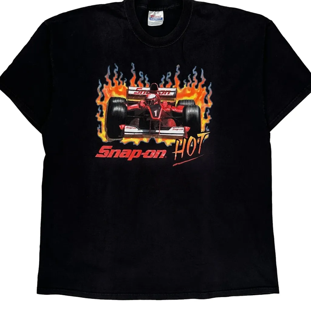 Snap-On Hanes Graphic T-Shirt - XL Black Cotton - Image 4
