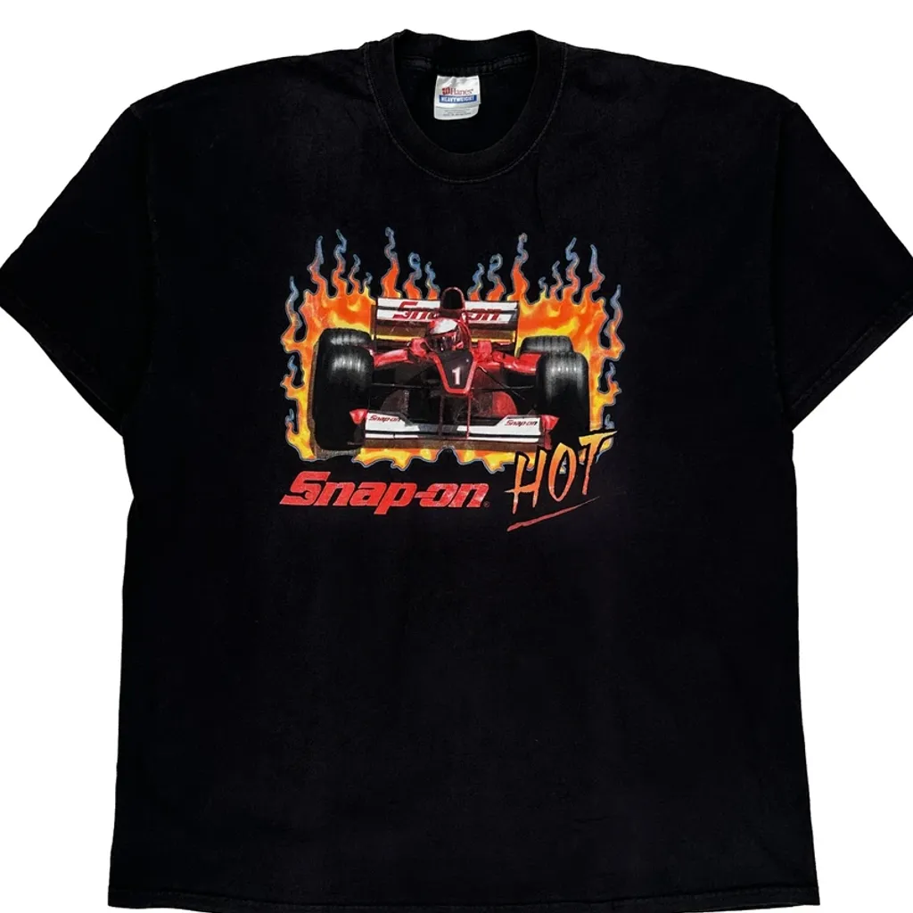 Snap-On Hanes Graphic T-Shirt - XL Black Cotton - Image 5