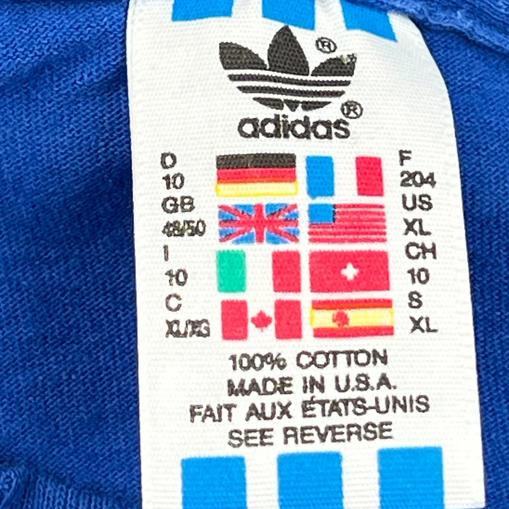 Single Stitch Soccer Adidas Graphic T-Shirt - XL Multicoloured Cotton - Image 3