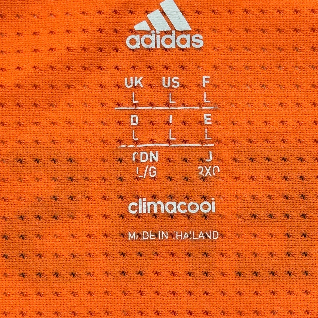 Soccer Club Of Rockford Adidas Football Shirt - Large Orange Polyester - Image 3
