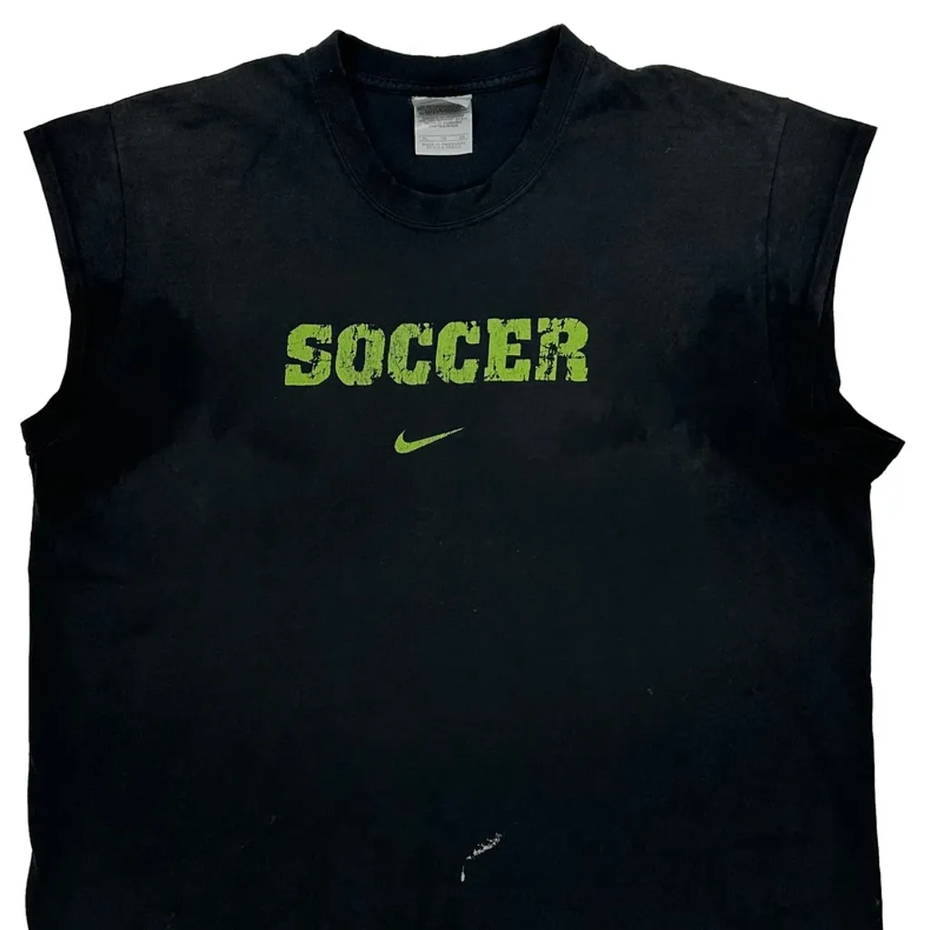 Soccer Nike T-Shirt - XL Black Cotton - Image 4