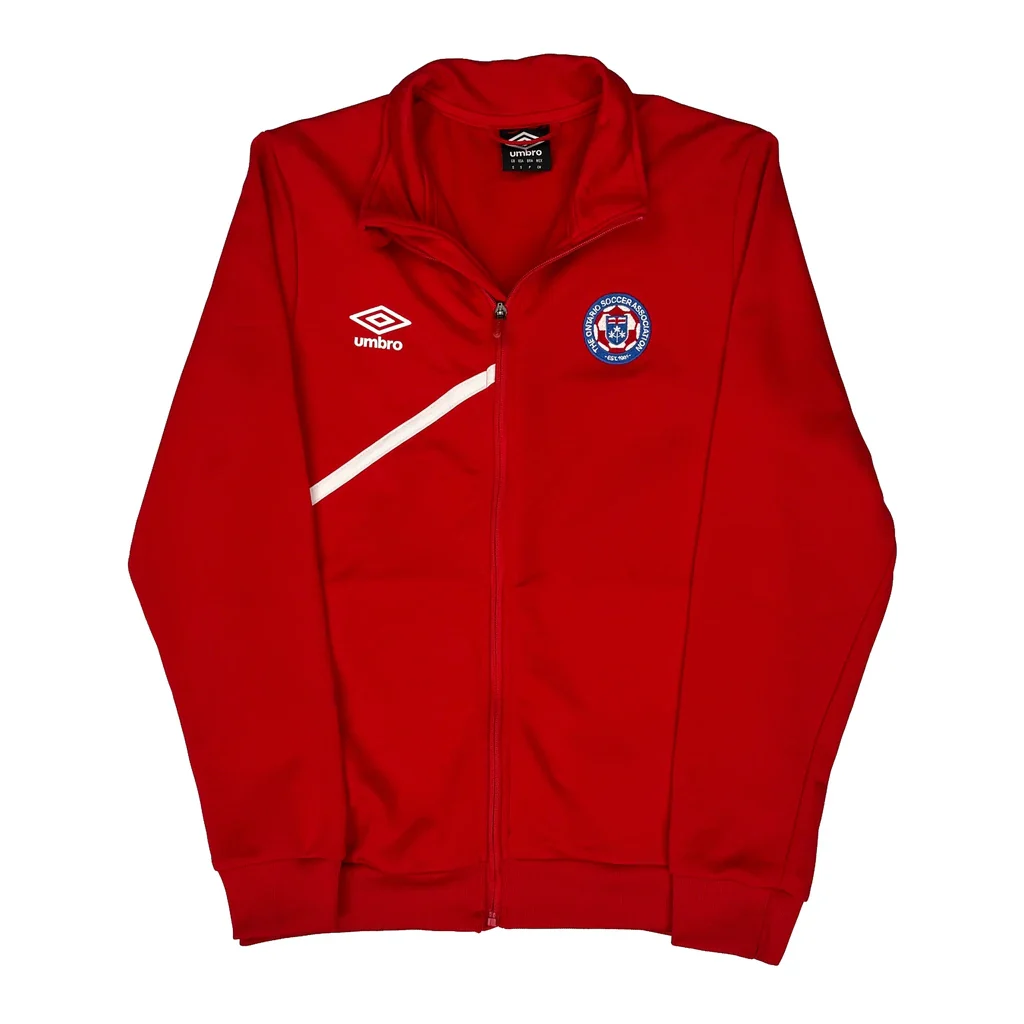 Soccer Team Logo Umbro Track Jacket - Small Red Polyester