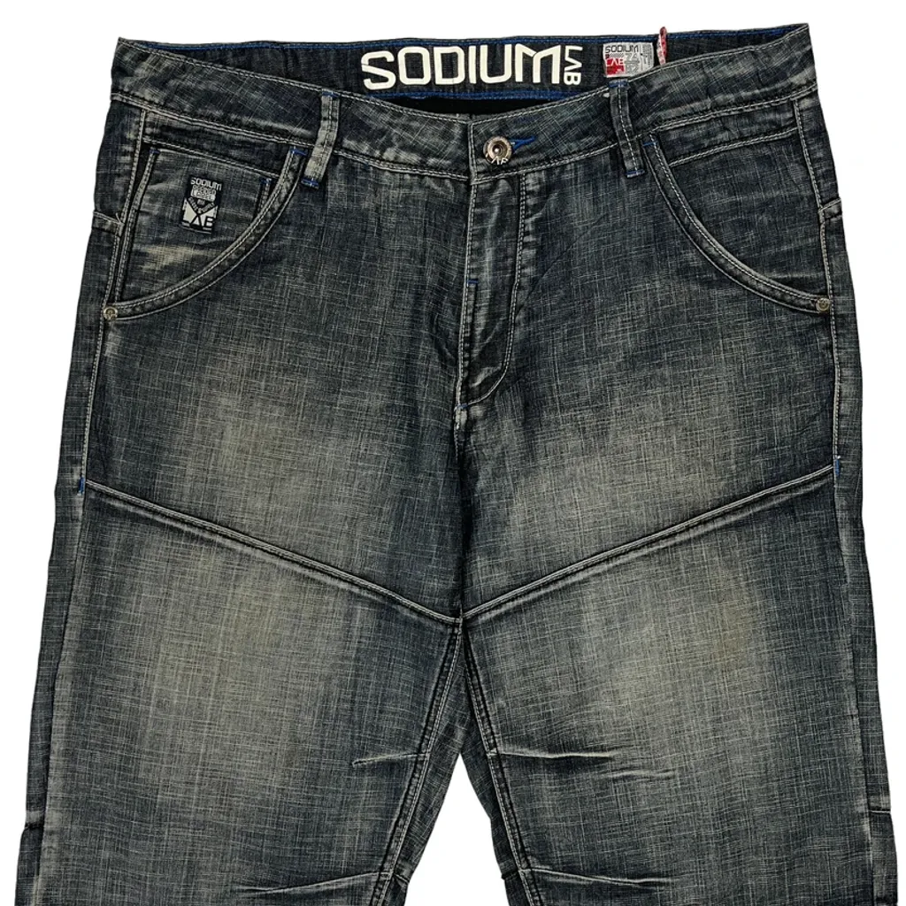 Sodium Denim Shorts - 36W 12L Grey Denim - Image 9