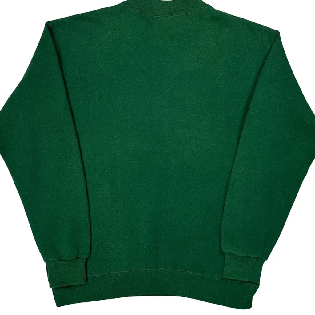 Soffe College Sweatshirt - Large Green Cotton - Image 7