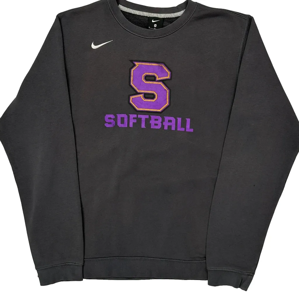 Softball Nike College Sweatshirt - Medium Black Cotton - Image 5