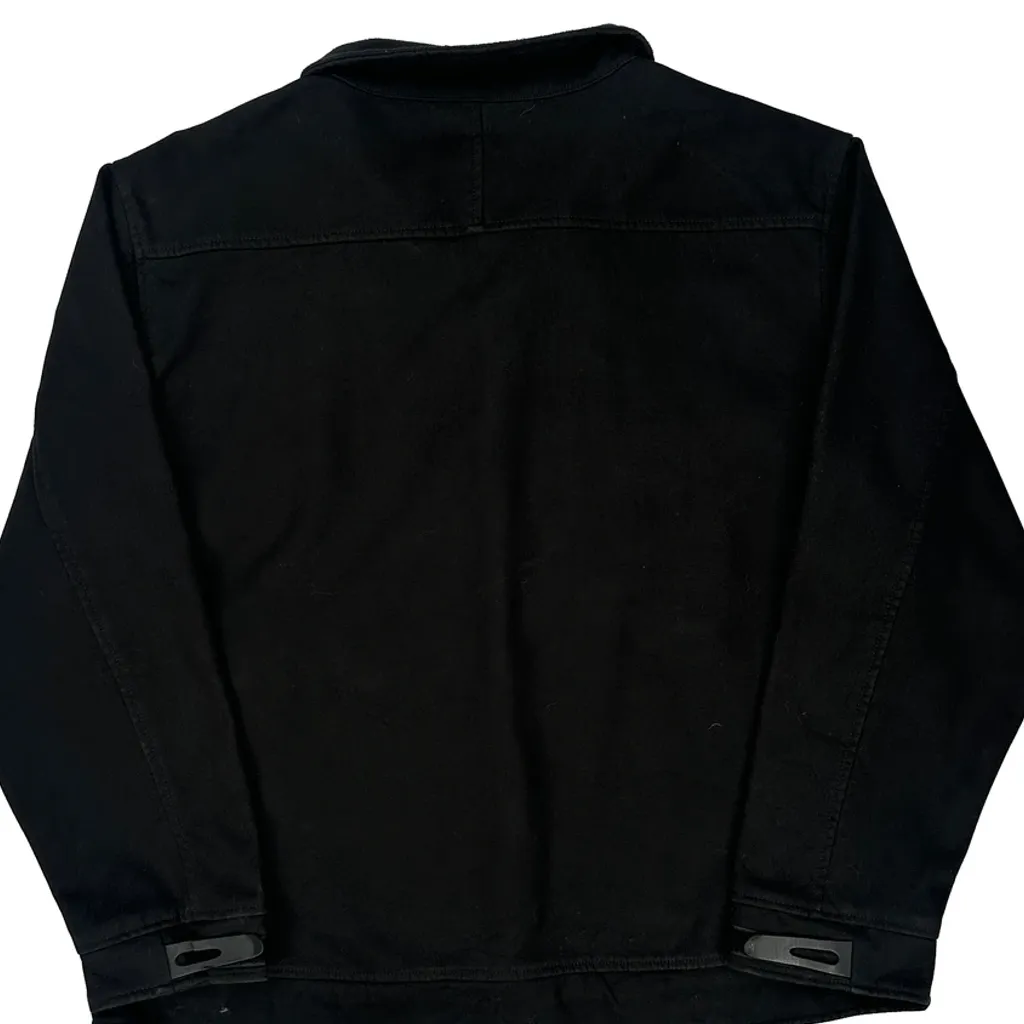 Softshell Canvas Tough Duck Fleece Lined Workwear Jacket - XL Black Polyester - Image 6