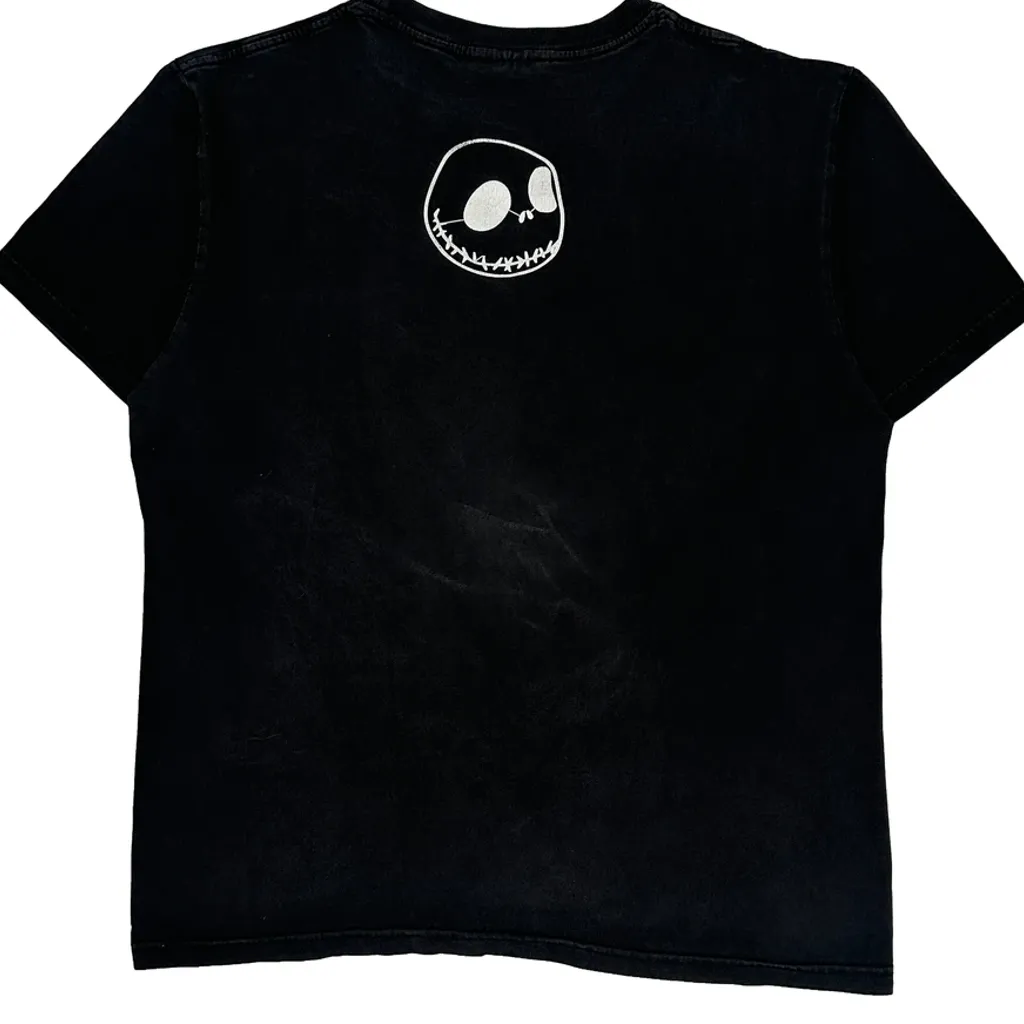 Nightmare Before Christmas Solid Rock Cartoon T-Shirt - Large Black Cotton - Image 6