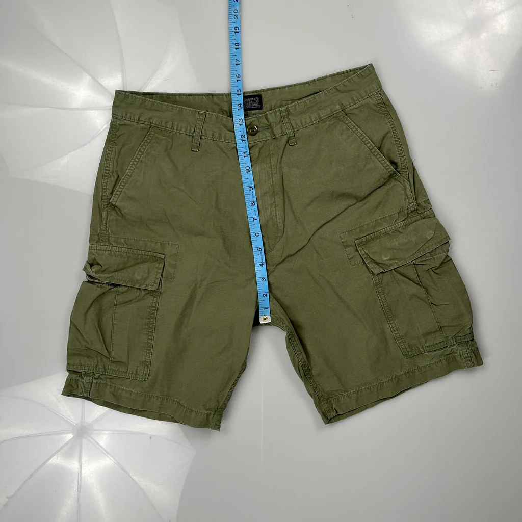 Sonoma Cargo Shorts - 33W 10L Green Cotton - Image 4