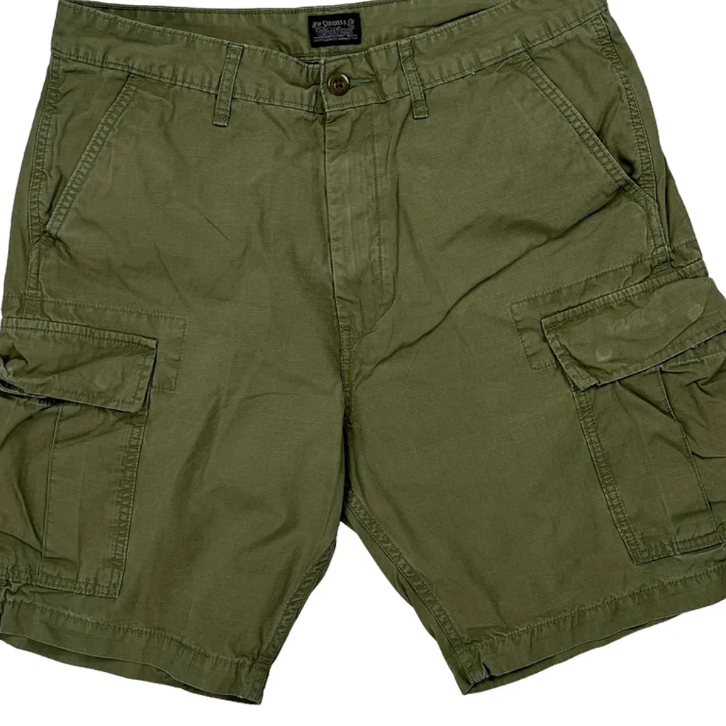Sonoma Cargo Shorts - 33W 10L Green Cotton - Image 8