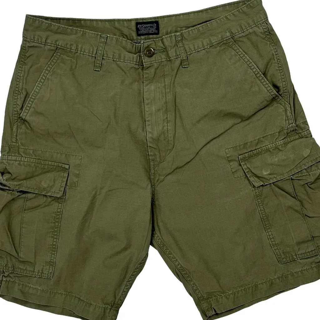 Sonoma Cargo Shorts - 33W 10L Green Cotton - Image 9