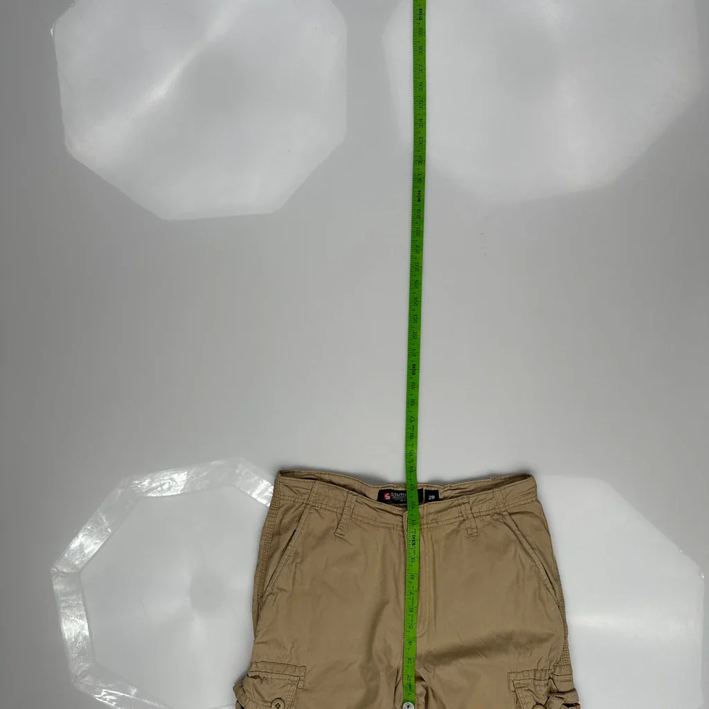 Southpole Cargo Shorts - 30W 13L Beige Cotton - Image 4