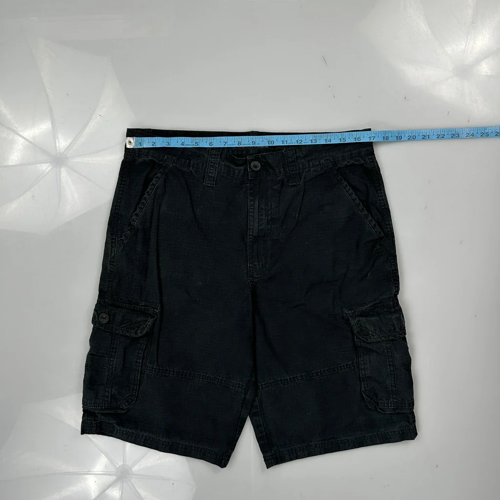 Southpole Cargo Shorts - 34W 11L Black Cotton - Image 3