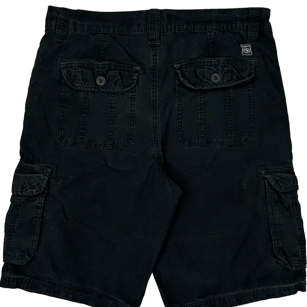 Southpole Cargo Shorts - 34W 11L Black Cotton - Image 8