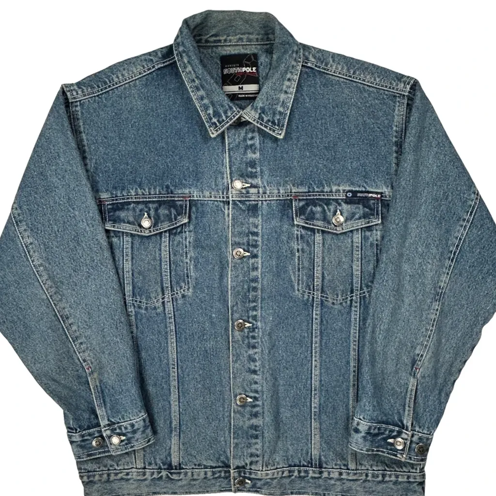 Southpole Denim Jacket - Medium Blue Denim - Image 4