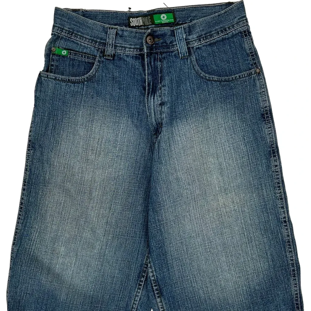 Southpole Baggy Denim Shorts - 28W 15L Blue Denim - Image 10