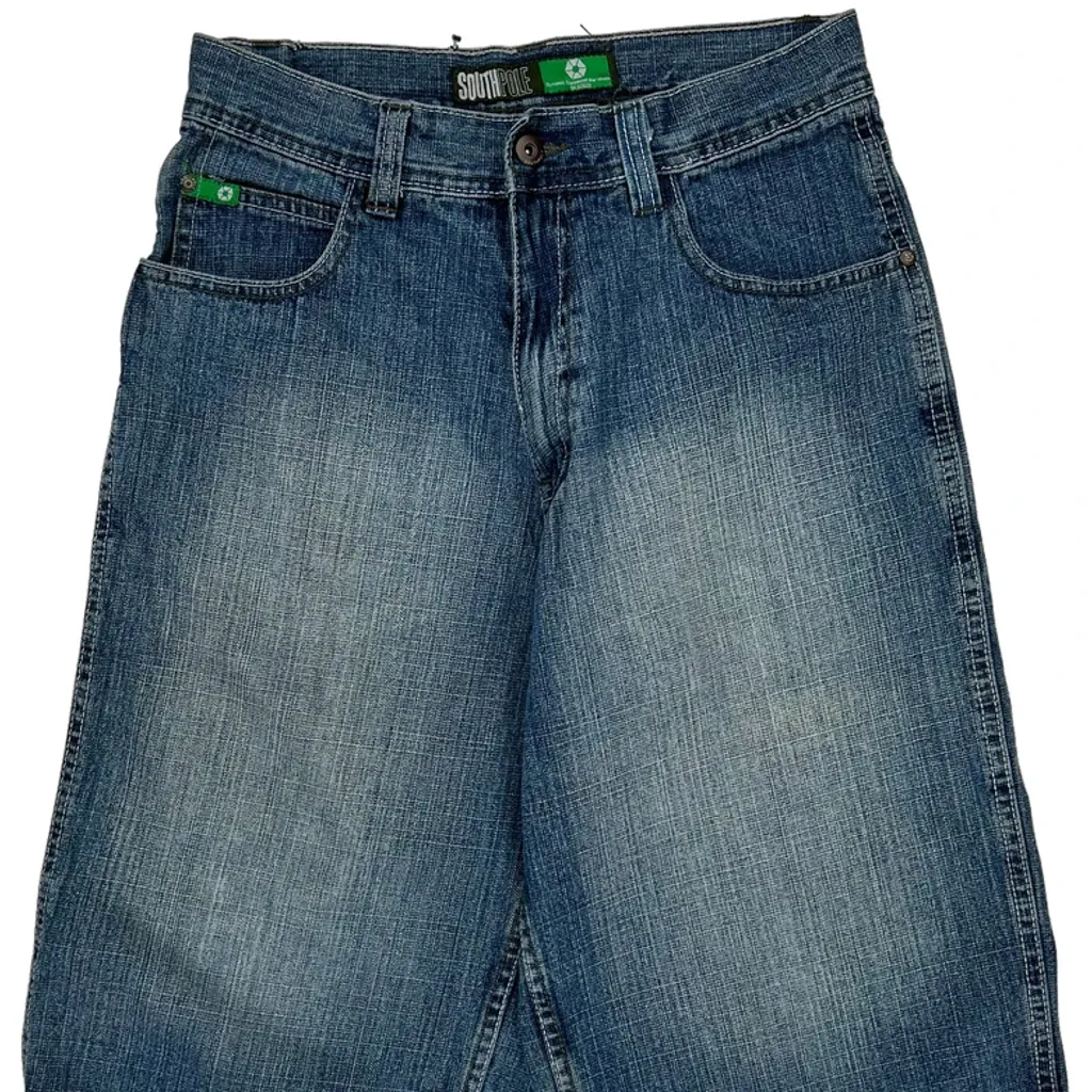 Southpole Baggy Denim Shorts - 28W 15L Blue Denim - Image 7