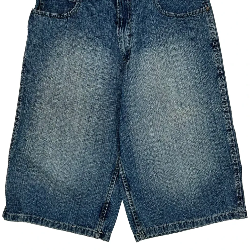 Southpole Baggy Denim Shorts - 28W 15L Blue Denim - Image 8