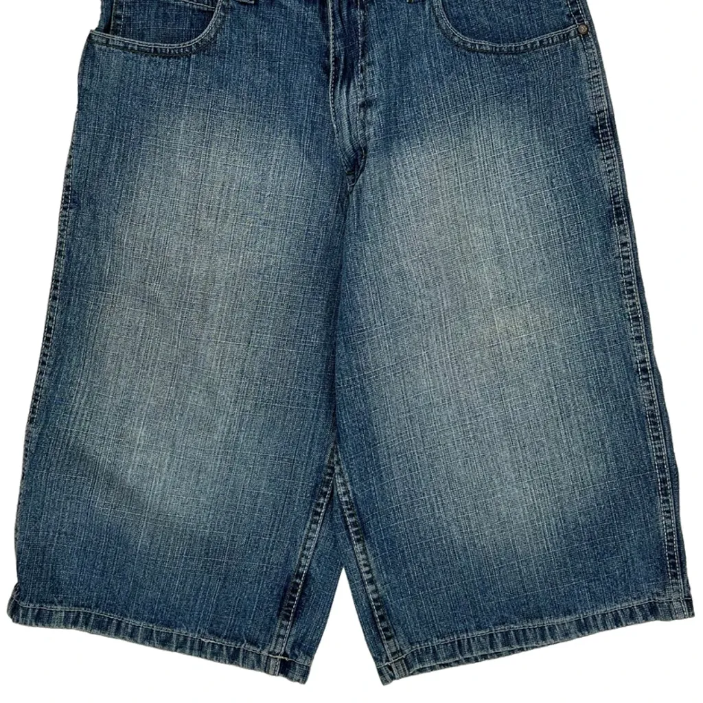 Southpole Baggy Denim Shorts - 28W 15L Blue Denim - Image 9