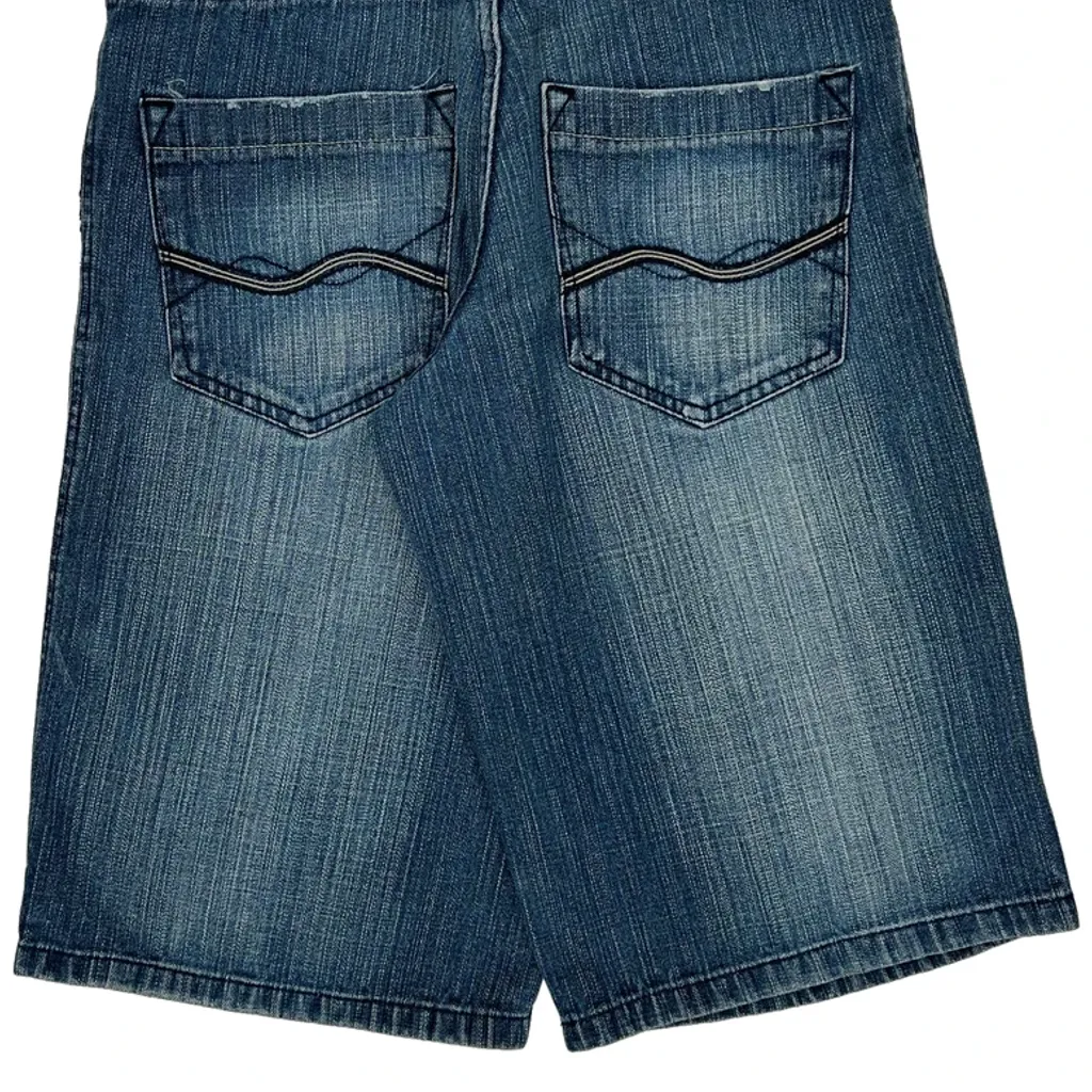 Southpole Baggy Denim Shorts - 31W 16L Blue Denim - Image 7