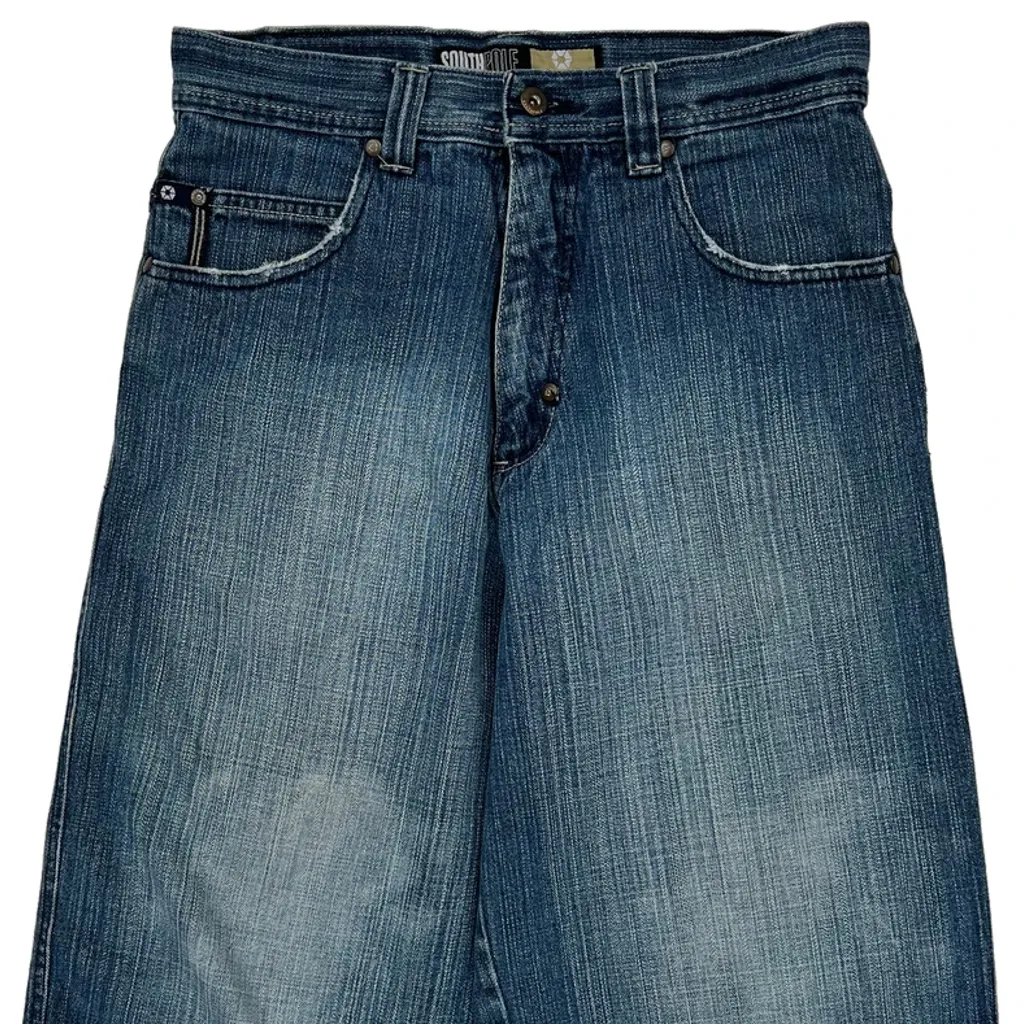Southpole Baggy Denim Shorts - 31W 16L Blue Denim - Image 9