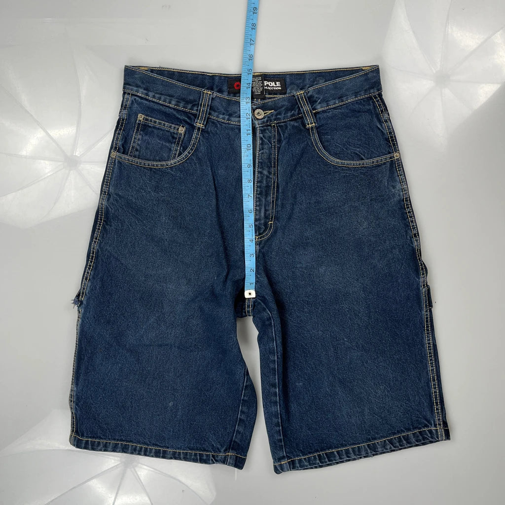Southpole Baggy Denim Shorts - 32W 12L Blue Denim - Image 4