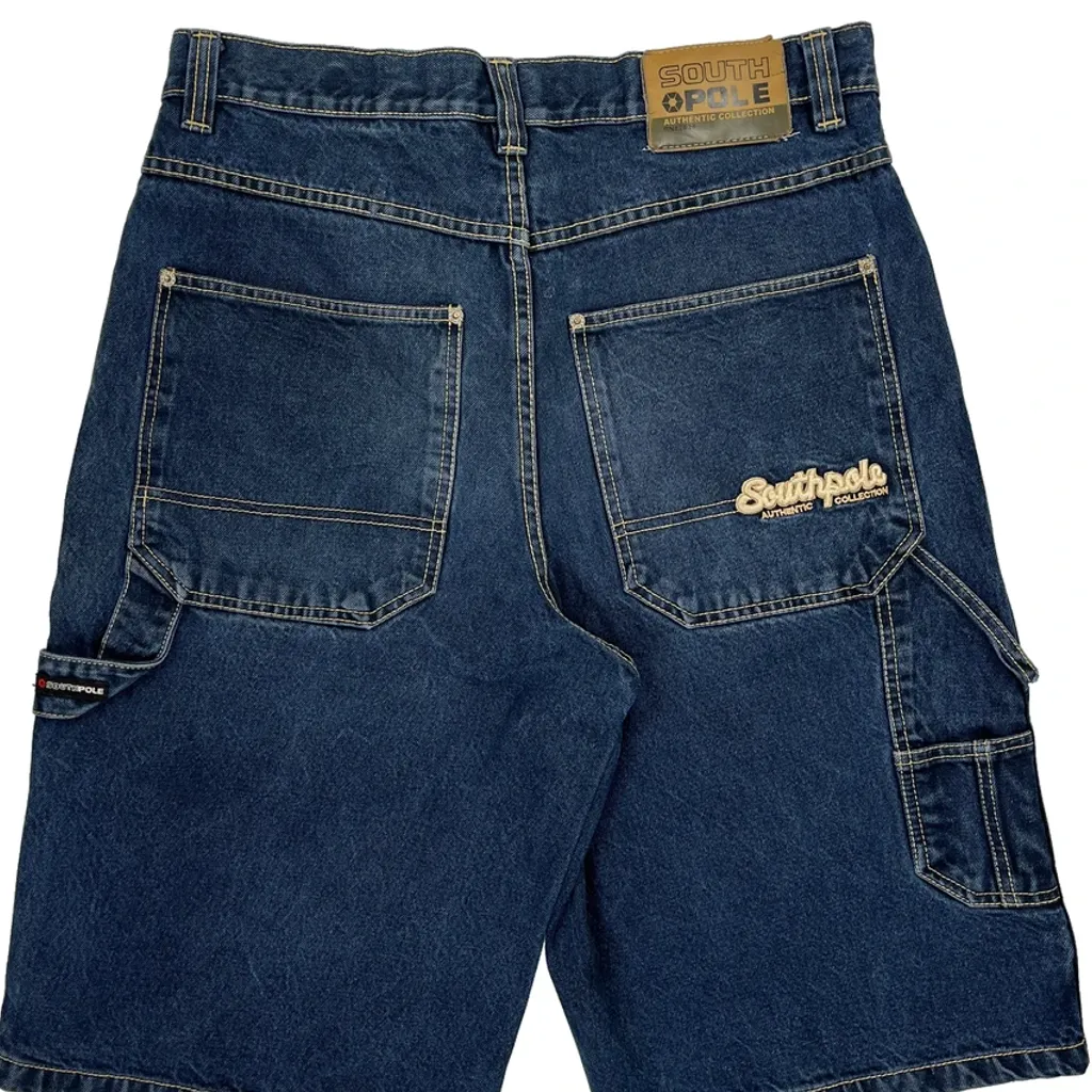 Southpole Baggy Denim Shorts - 32W 12L Blue Denim - Image 7