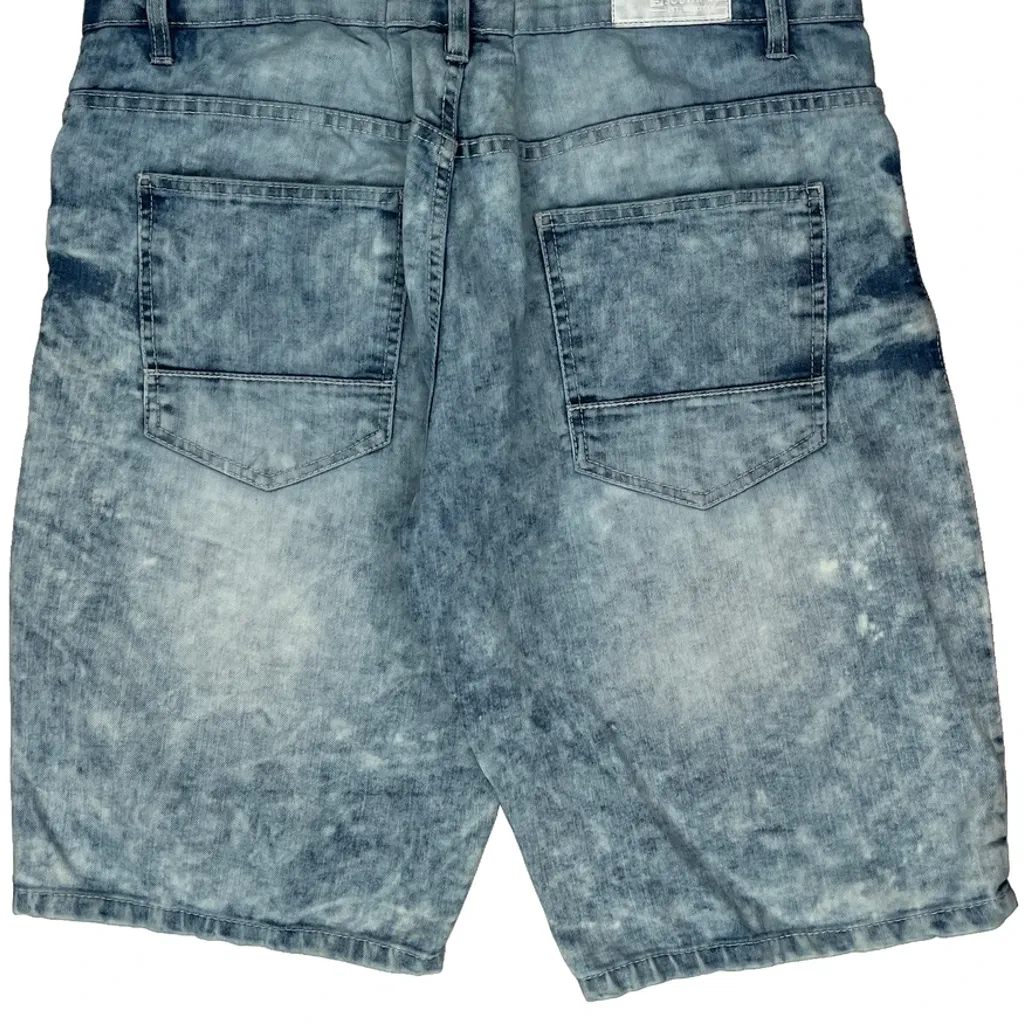 Southpole Slim Denim Shorts - 36W 12L Light Wash Denim - Image 7