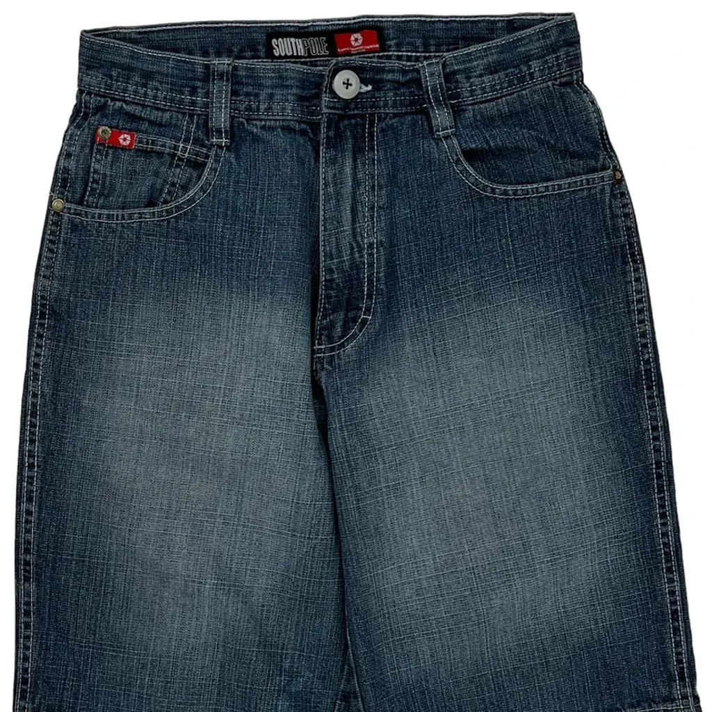 Southpole Baggy Denim Shorts - 27W US 4 Blue Denim - Image 10