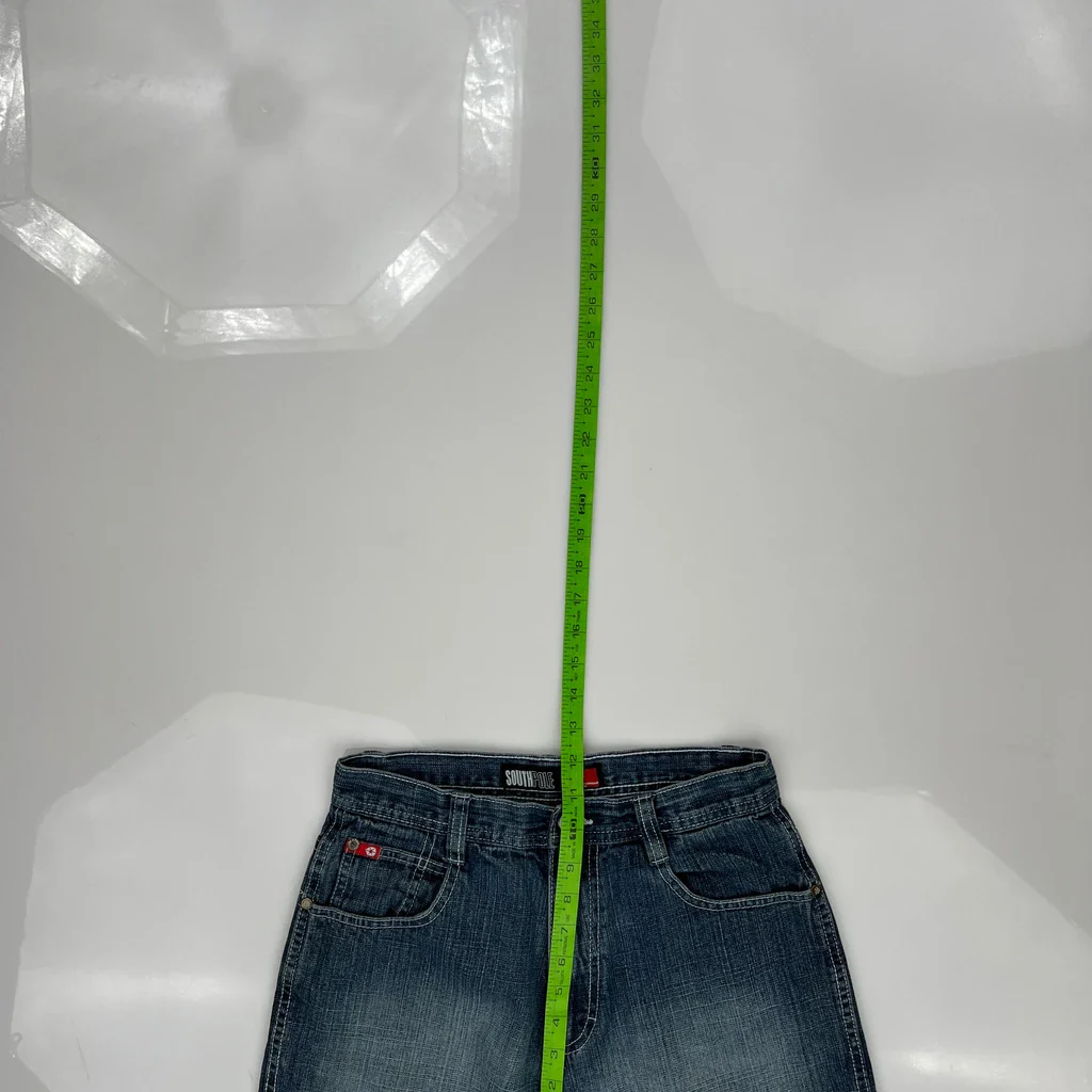 Southpole Baggy Denim Shorts - 27W US 4 Blue Denim - Image 4