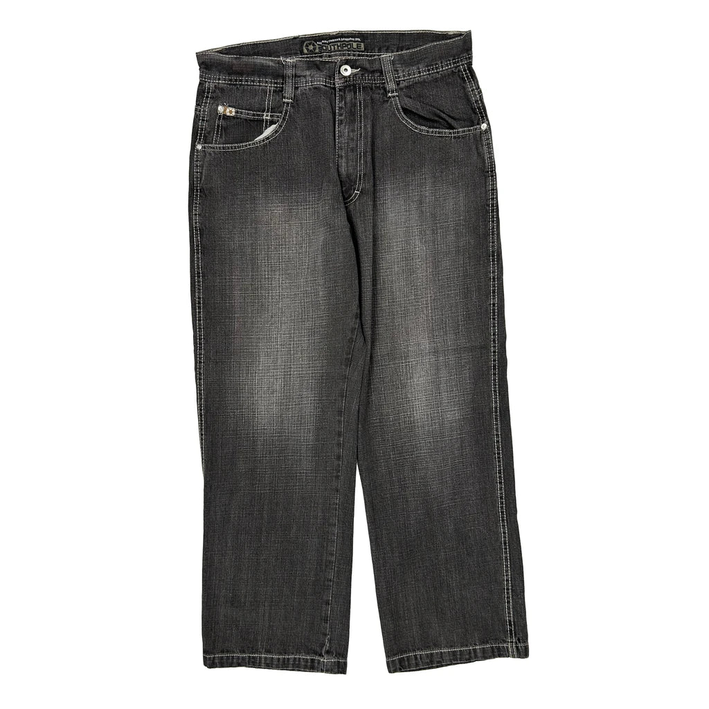 Southpole Baggy Jeans - 32W 29L Black Denim - Image 2