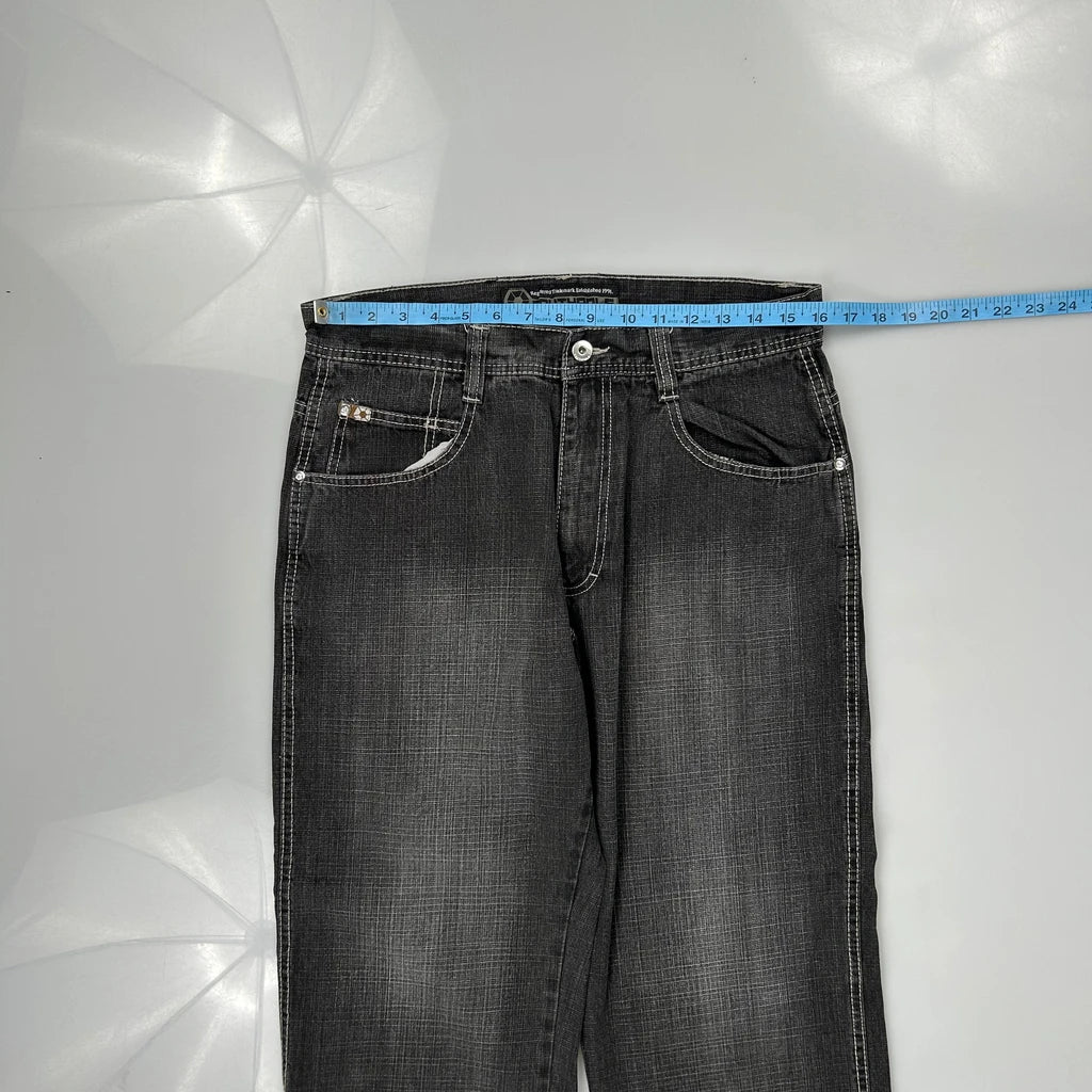 Southpole Baggy Jeans - 32W 29L Black Denim - Image 3