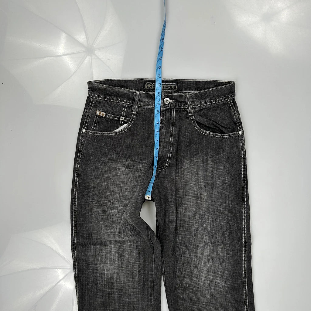 Southpole Baggy Jeans - 32W 29L Black Denim - Image 4