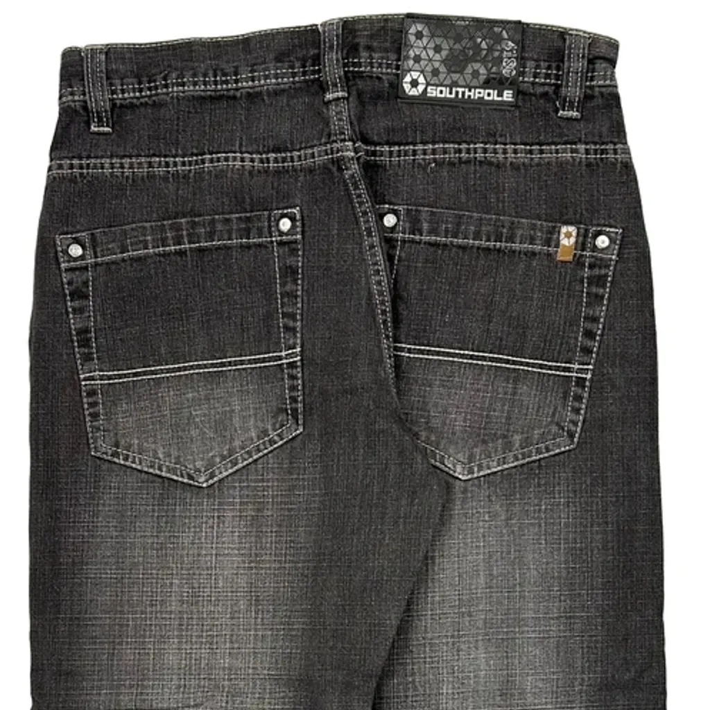 Southpole Baggy Jeans - 32W 29L Black Denim - Image 7