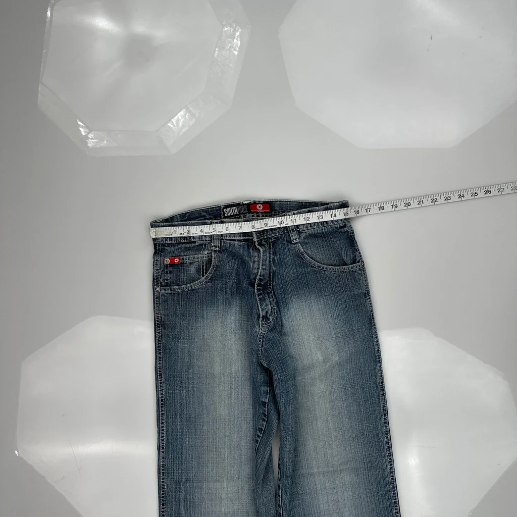 Southpole Wide Leg Jeans - 30W 30L Blue Denim - Image 3