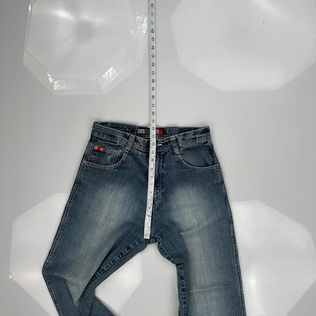 Southpole Wide Leg Jeans - 30W 30L Blue Denim - Image 4