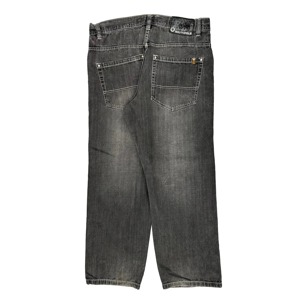 Southpole Baggy Jeans - 36W 31L Grey Denim