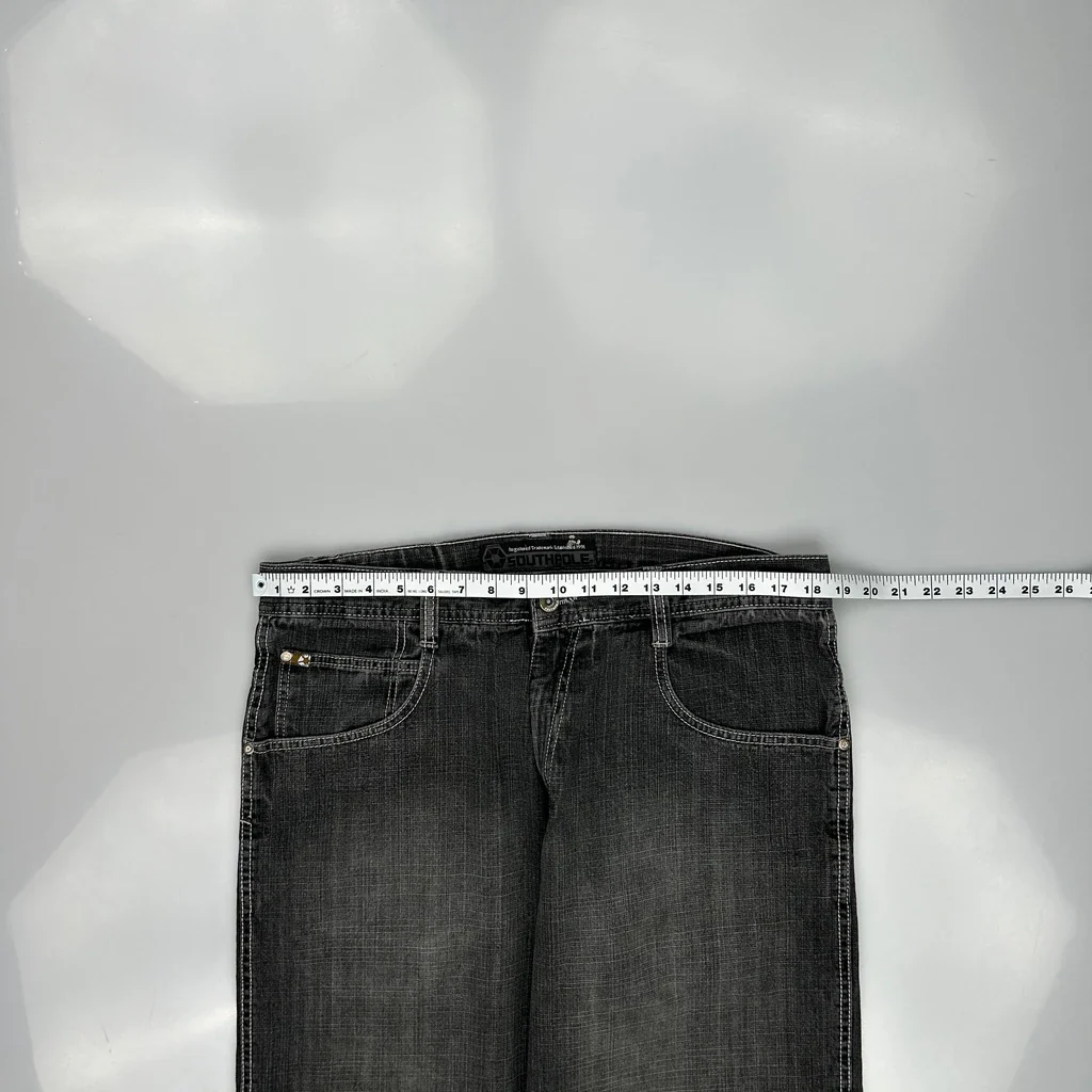 Southpole Baggy Jeans - 36W 31L Grey Cotton - Image 3