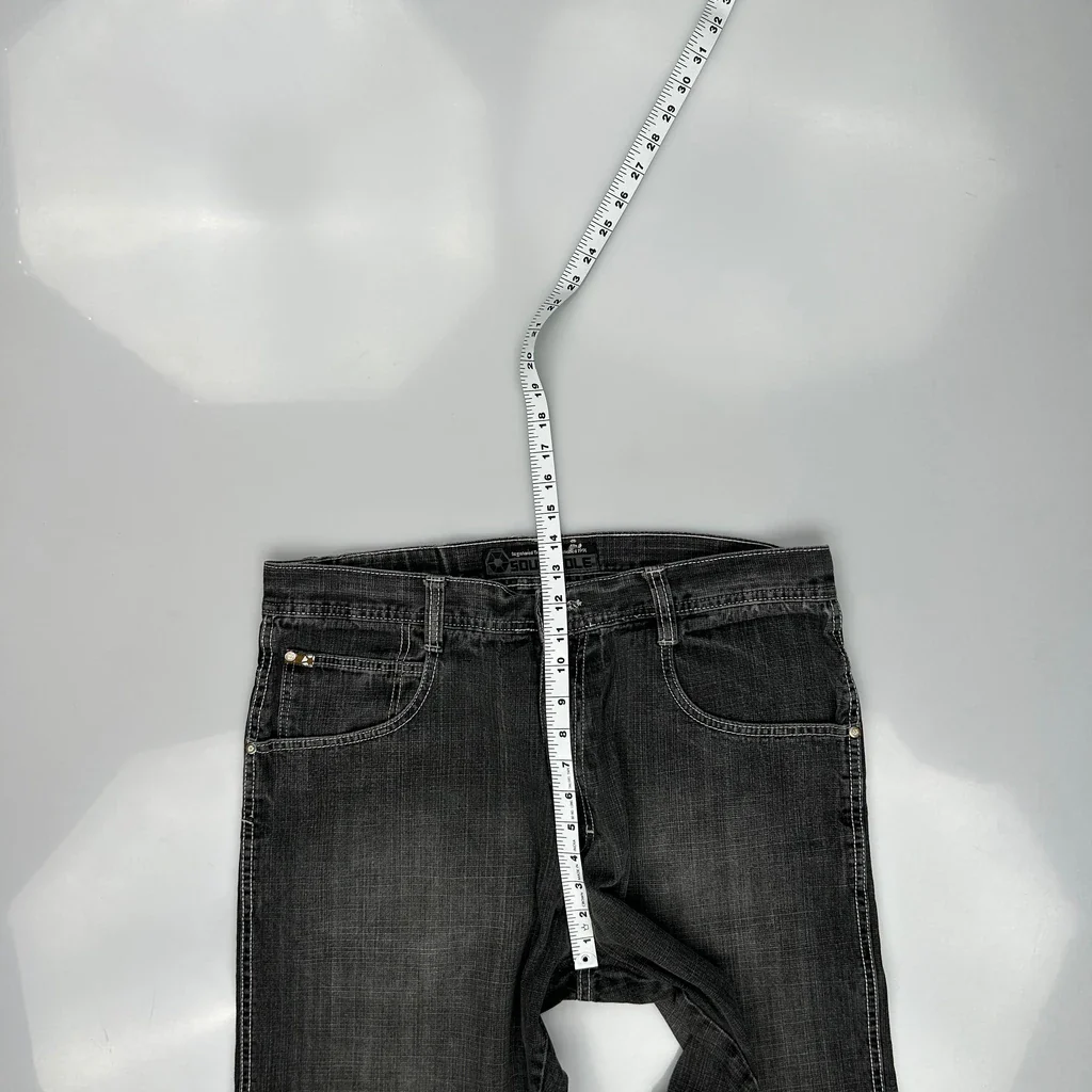 Southpole Baggy Jeans - 36W 31L Grey Denim - Image 4