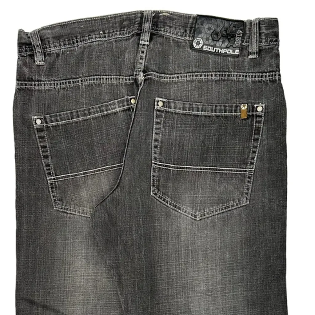 Southpole Baggy Jeans - 36W 31L Grey Denim - Image 7