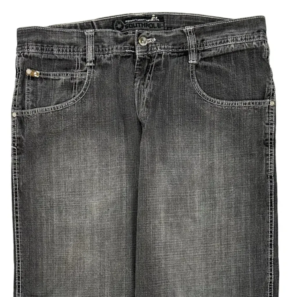 Southpole Baggy Jeans - 36W 31L Grey Denim - Image 9