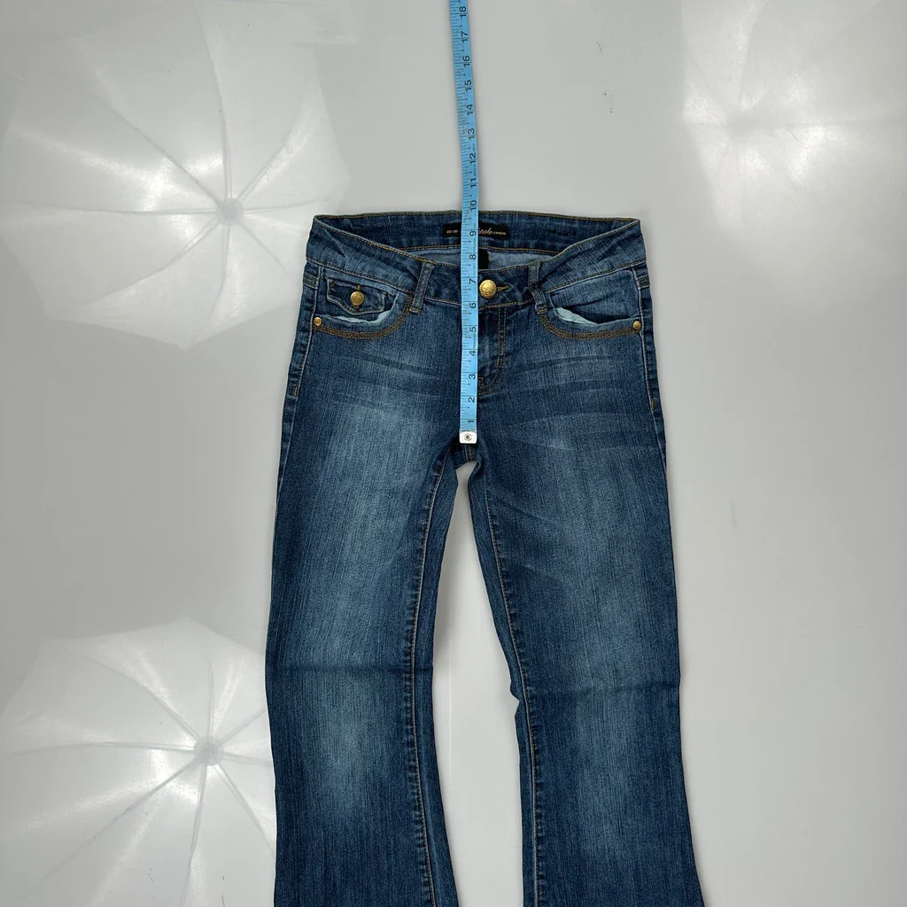 Southpole Flared Jeans - 27W UK 6 Blue Denim - Image 4
